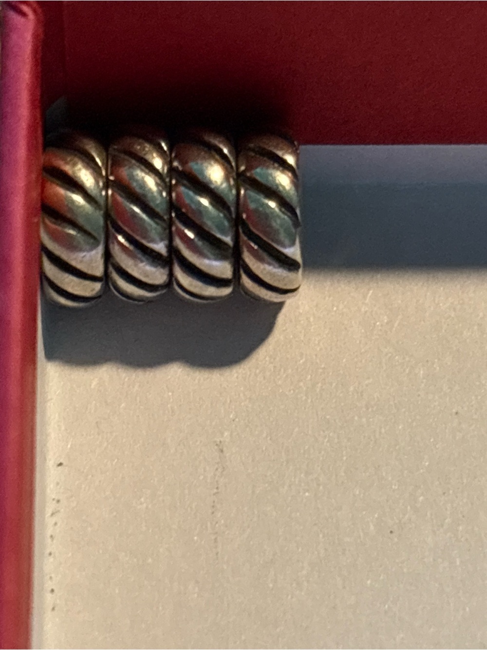 Pandora Silver Twisted Spacer Beads (Set of 4)